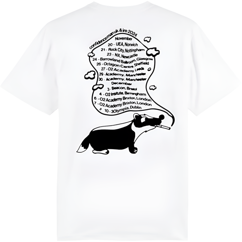 white UK+IRE tour tee