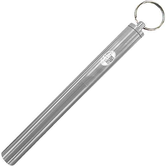 metal "party" straw in keyring case